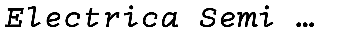 Electrica Semi Bold Italic